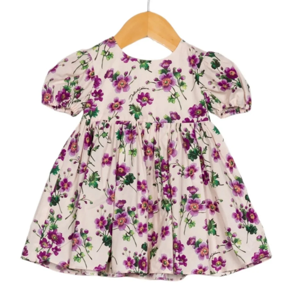 Dolce & Gabbana Baby 3-6 Months Cotton Poplin Floral Dress